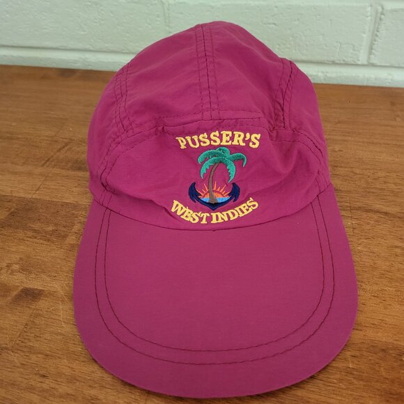 Vintage Pussers West Indies Hat Cap Long Bill BVI Colony Adjustable Fishing T4 - Picture 9 of 9